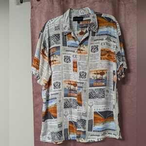 No Boundaries Men's Route 66 Travel Explore Adventure Fun Sun Warm Weather Shirt
